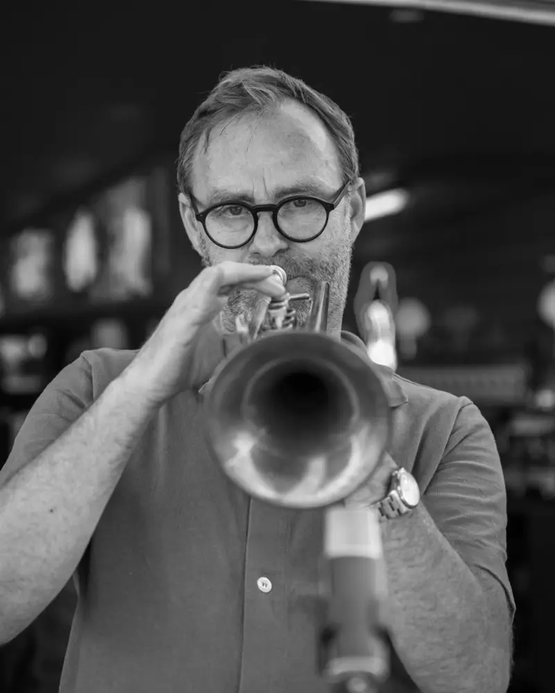 Jörg Zimmermann spielt Trompete